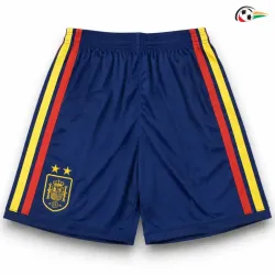 Shorts de Futebol Titular España Copa do Mundo 2026 Azul Duas Estrelas