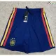 Shorts de Futebol Titular España Copa do Mundo 2026 Azul Duas Estrelas