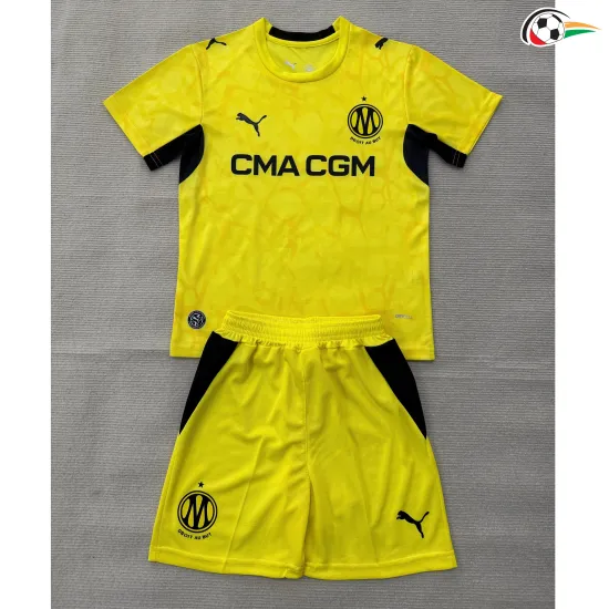 Camisa de Goleiro Infantil Olympique Marsella 2026/2027 Amarelo