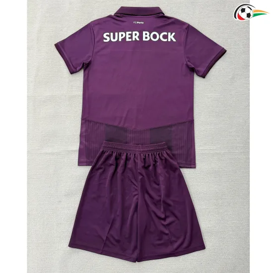 Camisa Reserva Infantil Porto 2026/2027 Roxo Escuro