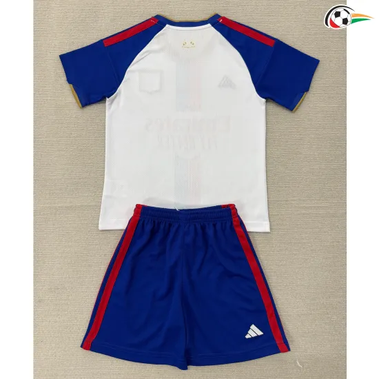 Camisa Titular Infantil Olympique De Lyon 2026/2027 Branco/Azul