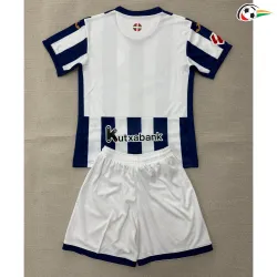 Camisa Titular Infantil Real Sociedad 2026/2027 Azul/Branco com Patch da La Liga
