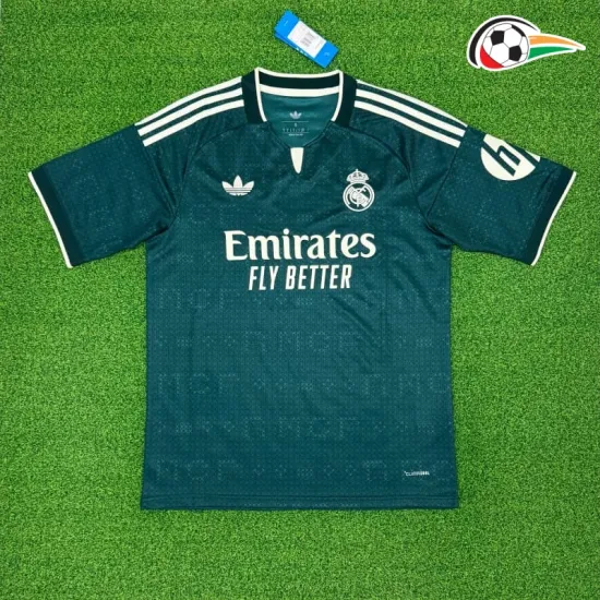 Camisa Reserva Real Madrid 2026/2027 Verde Escuro com Patch HP