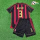 MALDINI 3 AC Milan Camisa Baratas Titular 2006/07 Retro Infantil Vermelho/Preto