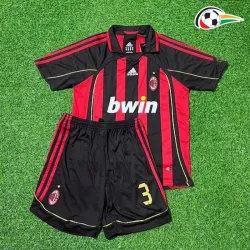 MALDINI 3 AC Milan Camisa Baratas Titular 2006/07 Retro Infantil Vermelho/Preto