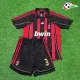 MALDINI 3 AC Milan Camisa Baratas Titular 2006/07 Retro Infantil Vermelho/Preto