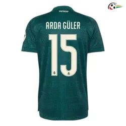 Camisa Reserva ARDA GÜLER 15 Real Madrid 2026/2027 Verde Escuro com Patch HP