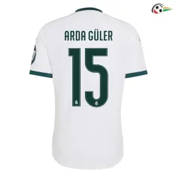 Camisa Titular ARDA GÜLER 15 Real Madrid 2026/2027 Branco com Patch HP