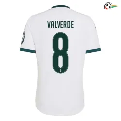 Camisa Titular VALVERDE 8 Real Madrid 2026/2027 Branco com Patch HP