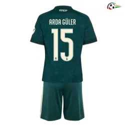 Camisa Reserva Infantil ARDA GÜLER 15 Real Madrid 2026/2027 Verde Escuro com Patch HP