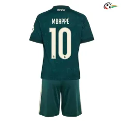 Camisa Reserva Infantil MBAPPÉ 10 Real Madrid 2026/2027 Verde Escuro com Patch HP