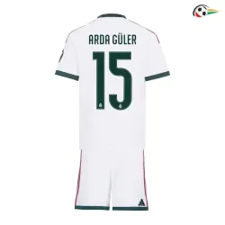 Camisa Titular Infantil ARDA GÜLER 15 Real Madrid 2026/2027 Branco com Patch HP
