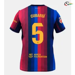 Camisa Titular CUBARSÍ 5 Barcelona 2026/2027 Vermelho/Azul com Patch da La Liga