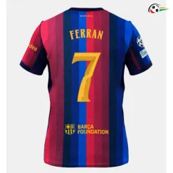 Camisa Titular FERRAN 7 Barcelona 2026/2027 Vermelho/Azul com Patch UCL