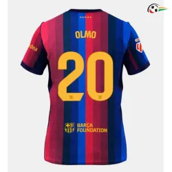 Camisa Titular OLMO 20 Barcelona 2026/2027 Vermelho/Azul com Patch da La Liga