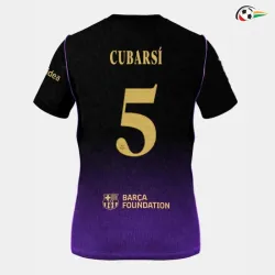 Camisa Reserva CUBARSÍ 5 Barcelona 2026/2027 Preto/Roxo UCL
