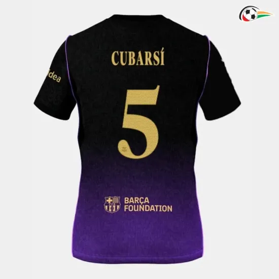 Camisa Reserva CUBARSÍ 5 Barcelona 2026/2027 Preto/Roxo UCL