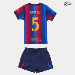 Camisa Titular Infantil CUBARSÍ 5 Barcelona 2026/2027 Vermelho/Azul UCL