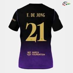 Camisa Reserva F. DE JONG 21 Barcelona 2026/2027 Preto/Roxo UCL