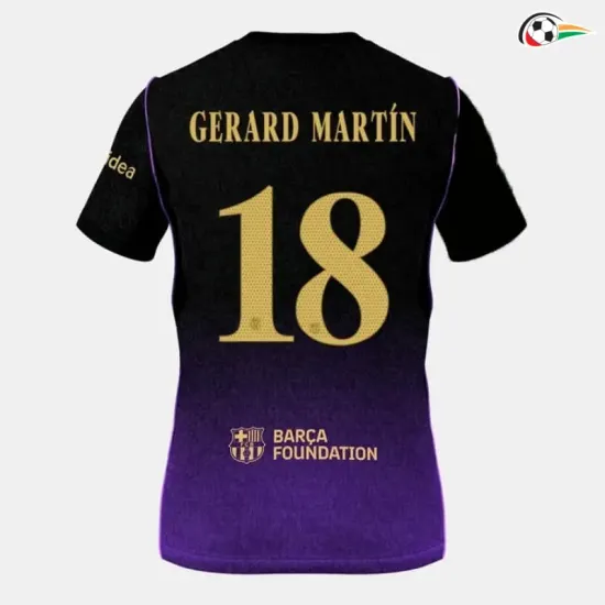 Camisa Reserva GERARD MARTÍN 18 Barcelona 2026/2027 Preto/Roxo UCL