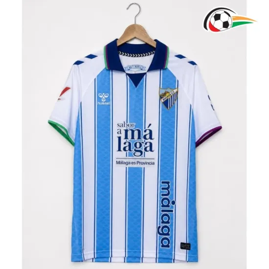 Camisa Titular Málaga CF 2026/2027 Azul/Branco com Patch da La Liga