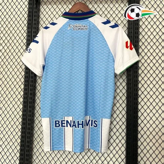 Camisa Titular Málaga CF 2026/2027 Azul/Branco com Patch da La Liga