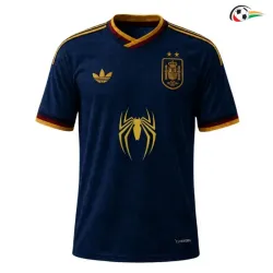 Camisa España Copa do Mundo 2026 x Spiderman Azul Duas Estrelas