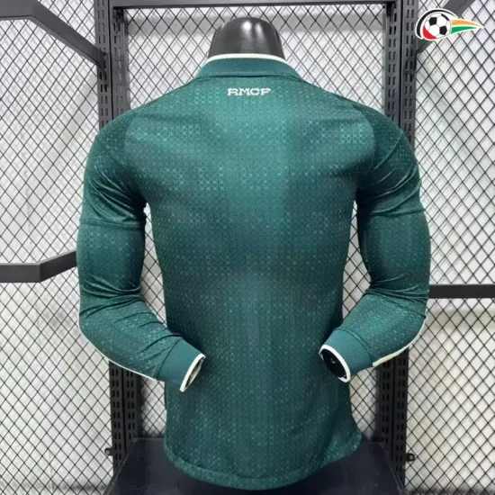 Camisa Reserva Versão Jogador Real Madrid 2026/2027 Verde Escuro Manga Longa