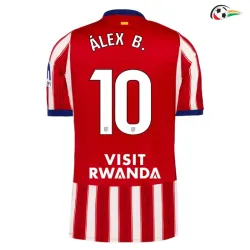 Camisa Titular ÁLEX B. 10 Atlético de Madrid 2026/2027 Vermelho/Branco La Liga