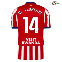Camisa Titular M. LLORENTE 14 Atlético de Madrid 2026/2027 Vermelho/Branco La Liga