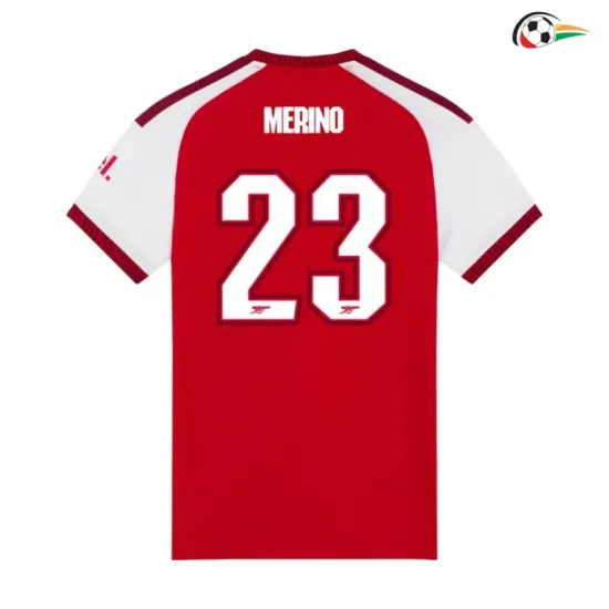 Camisa Titular MERINO 23 Arsenal 2026/2027 Vermelho/Branco UCL