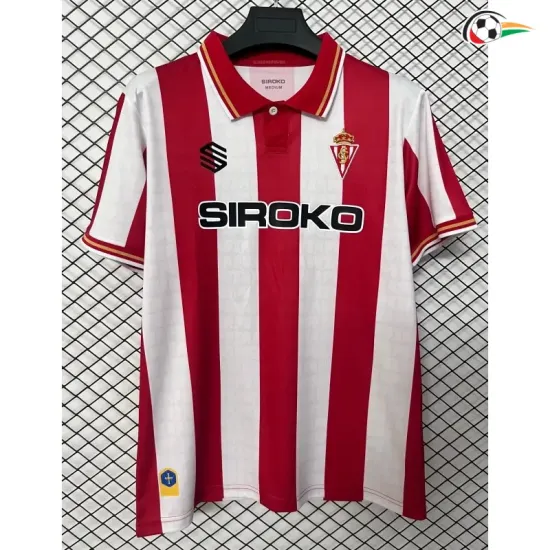 Camisa Titular Sporting de Gijón 2026/2027 Vermelho/Branco