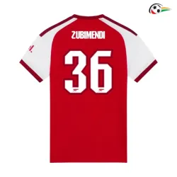 Camisa Titular ZUBIMENDI 36 Arsenal 2026/2027 Vermelho/Branco Premier League