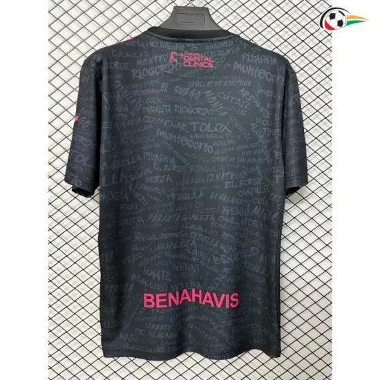 Camisa Alternativa Málaga CF 2026/2027 Preto com Patch da La Liga