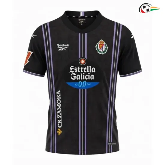 Camisa Reserva Real Valladolid 2026/2027 Preto com Patch da La Liga