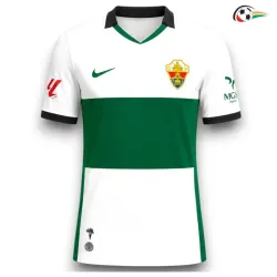 Camisa Titular Elche 2026/2027 Branco/Verde com Patch da La Liga