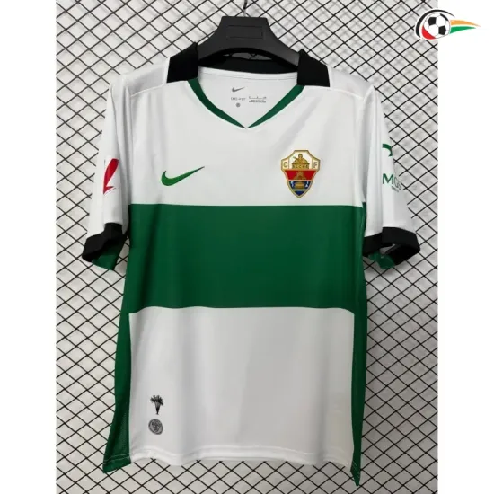 Camisa Titular Elche 2026/2027 Branco/Verde com Patch da La Liga
