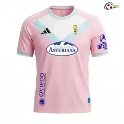 Camisa Reserva Real Oviedo 2026/2027 Rosa com Patch da La Liga