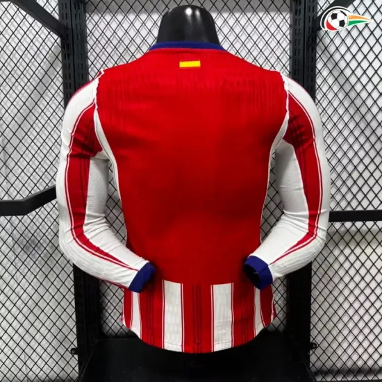 Camisa Titular Versão Jogador Atlético de Madrid 2026/2027 Vermelho/Branco Manga Longa