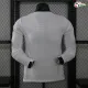 Camisa Reserva Versão Jogador PSG 2026/2027 Branco Manga Longa com Duas Estrelas