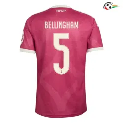 Camisa Alternativa BELLINGHAM 5 Real Madrid 2026/2027 Rosa com Patch HP