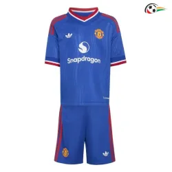 Camisa Reserva Infantil Manchester United 2026/2027 Azul