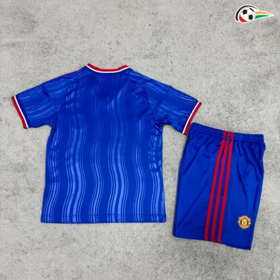 Camisa Reserva Infantil Manchester United 2026/2027 Azul