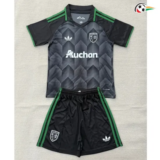 Camisa Reserva Infantil RC Lens 2026/2027 Preto/Verde