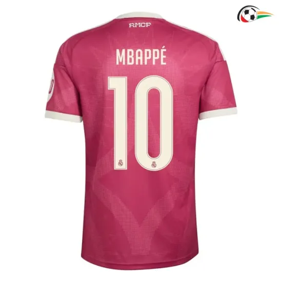 Camisa Alternativa MBAPPÉ 10 Real Madrid 2026/2027 Rosa com Patch HP