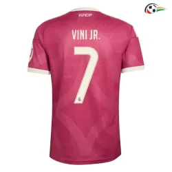 Camisa Alternativa VINI JR. 7 Real Madrid 2026/2027 Rosa com Patch HP