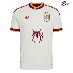 Camisa Reserva España Copa do Mundo 2026 x Spiderman Branco Duas Estrelas
