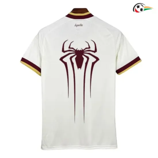 Camisa Reserva España Copa do Mundo 2026 x Spiderman Branco Duas Estrelas