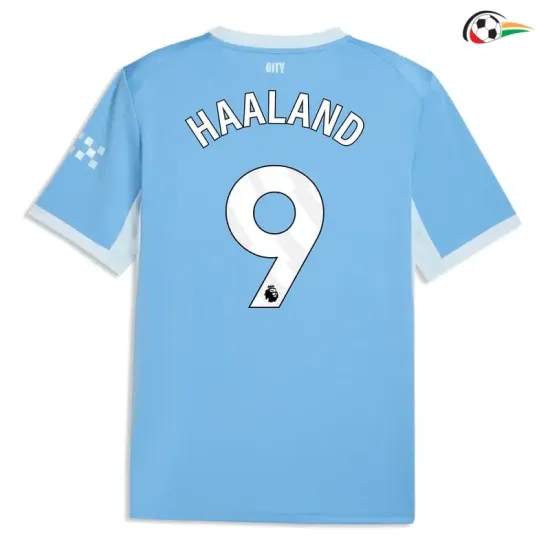 Camisa Titular HAALAND 9 Manchester City 2026/2027 Azul/Branco Premier League