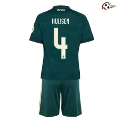 Camisa Reserva Infantil HUIJSEN 4 Real Madrid 2026/2027 Verde Escuro com Patch HP